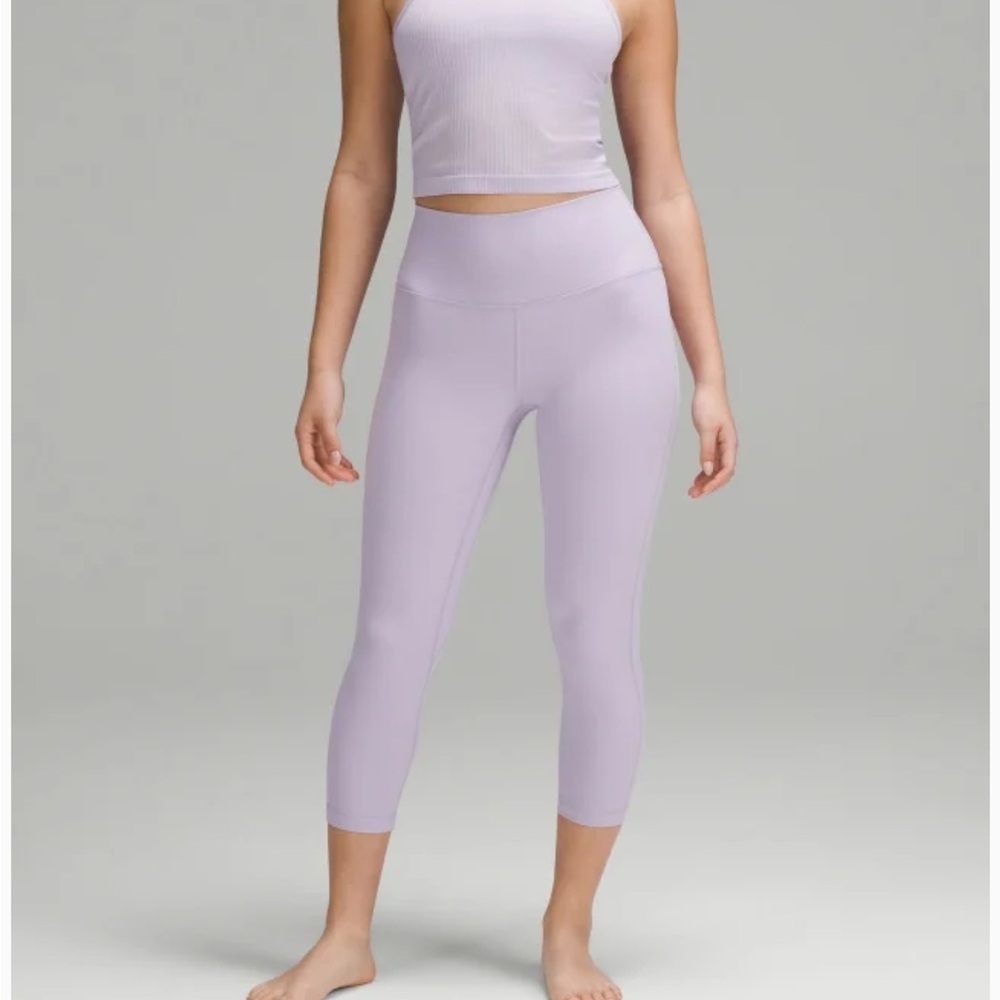 Lululemon Align Lavender High Rise Crop Leggings - Picture 10 of 12